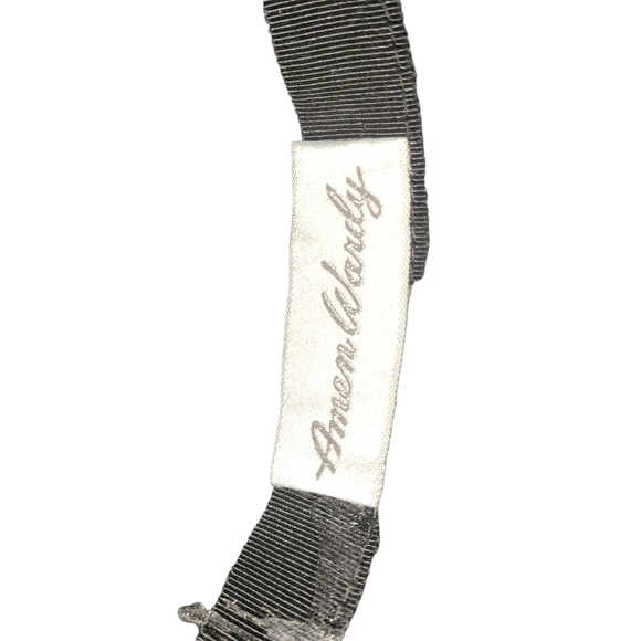 Vintage Amen Wardy Hat Black Wool With Sequin Bow on back of hat - Picture 2 of 4